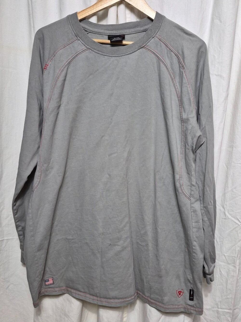 Ariat XL FR Grey Long Sleeve Work Outdoor Knit Cat 2 Shirt